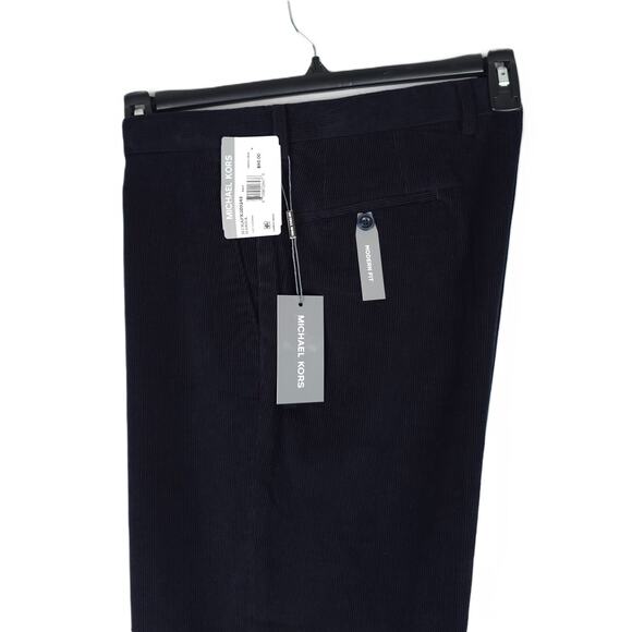 Michael Kors Men's Modern-Fit Stretch Corduroy Dress Pants Navy 34x34 NWT - Picture 1 of 6